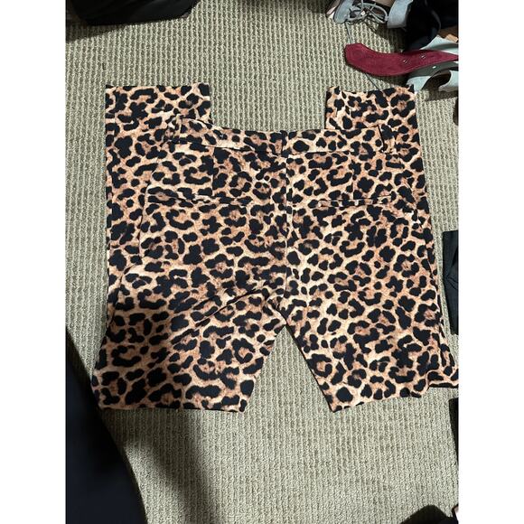 Zara Black Cheetah Leopard Print Bootcut Leg Casual Pants 34 NWT - Picture 3 of 3